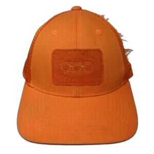Eberlestock Orange Trucker Hat Logo Patch Mesh Back Snapback OS Adjustable Cap